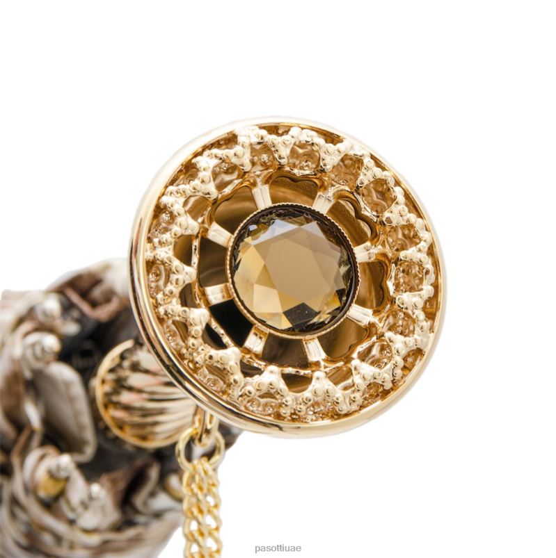 مظلة | 257 58002-6 ص 12 - مظلة قابلة للطي بطبعة جلد الفهد وسلاسل PASOTTI Z446V587